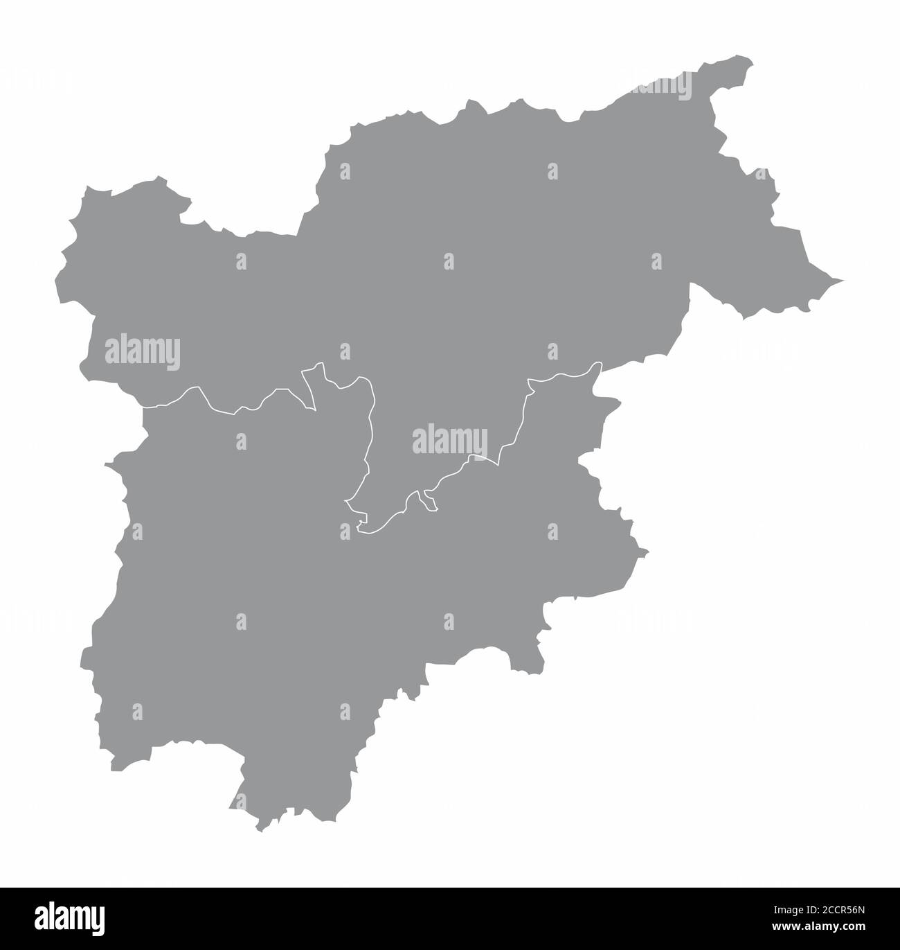 Trentino-Alto Adige region map Stock Vector