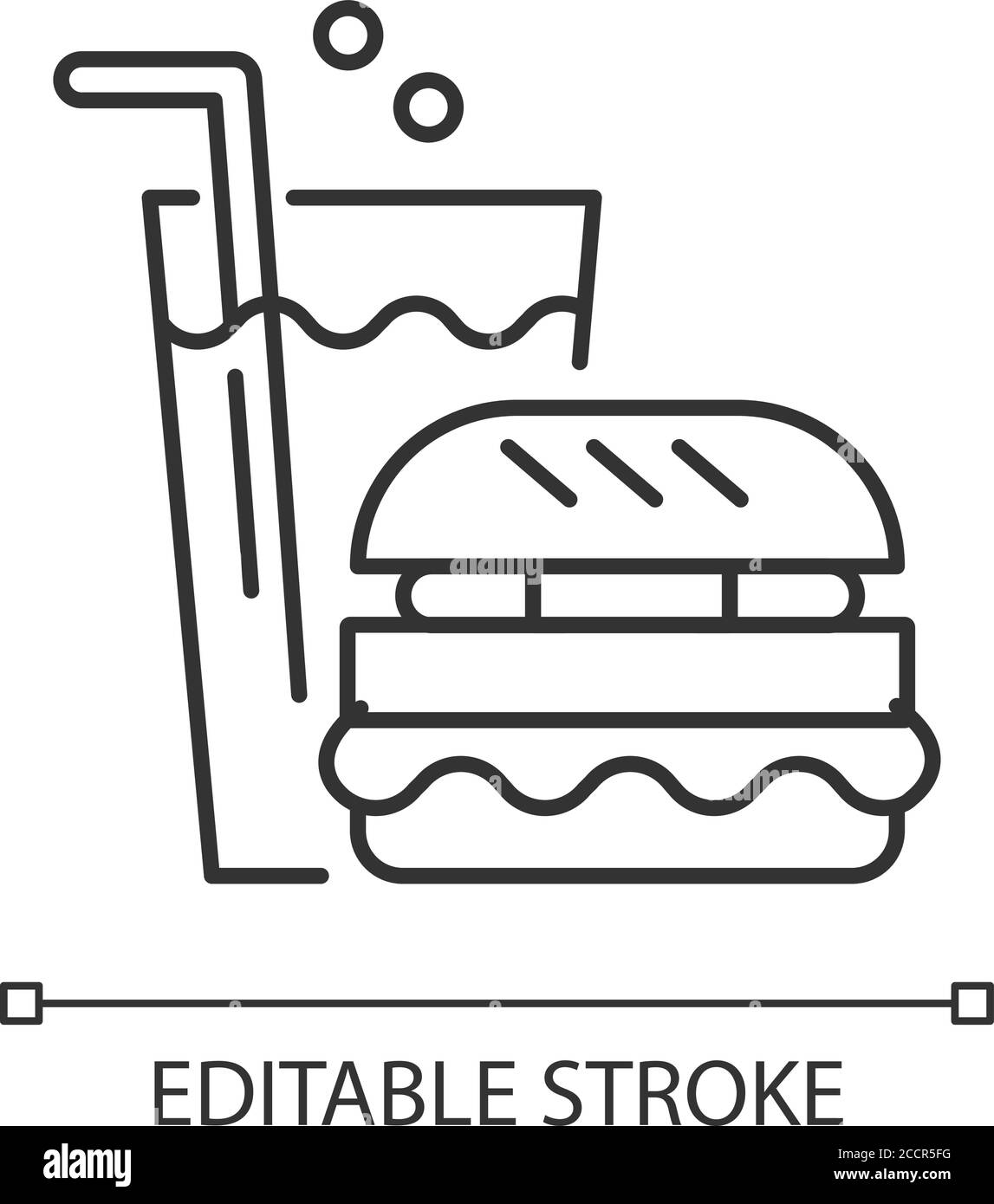 Fast food linear icon Stock Vector Image & Art - Alamy
