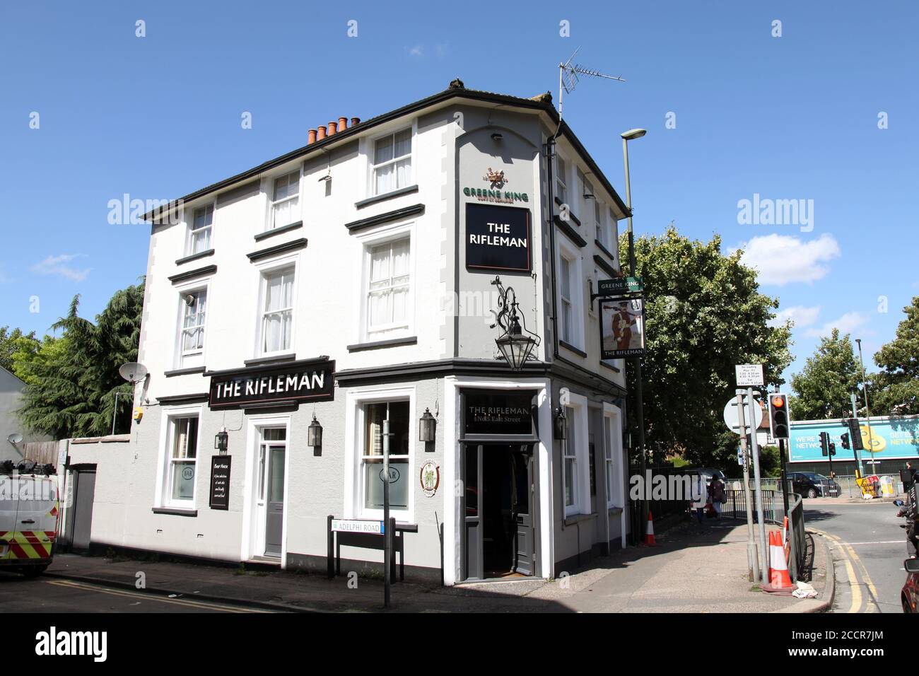 The Rifleman pub in Epsom, a Greene King public house located in
