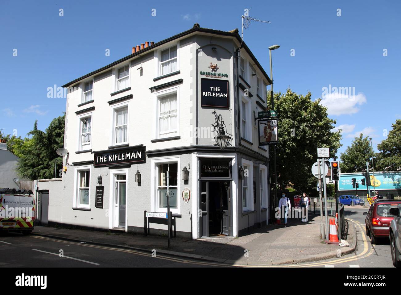 The Rifleman pub in Epsom, a Greene King public house located in