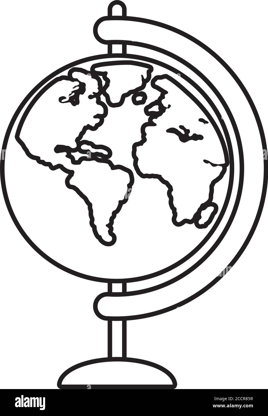 retro world map line style icon vector illustration design Stock Vector ...