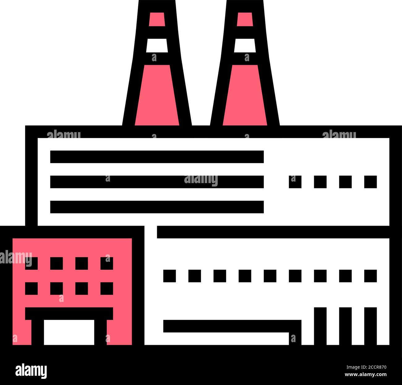 factory plant building color icon vector illustration Stock Vector ...