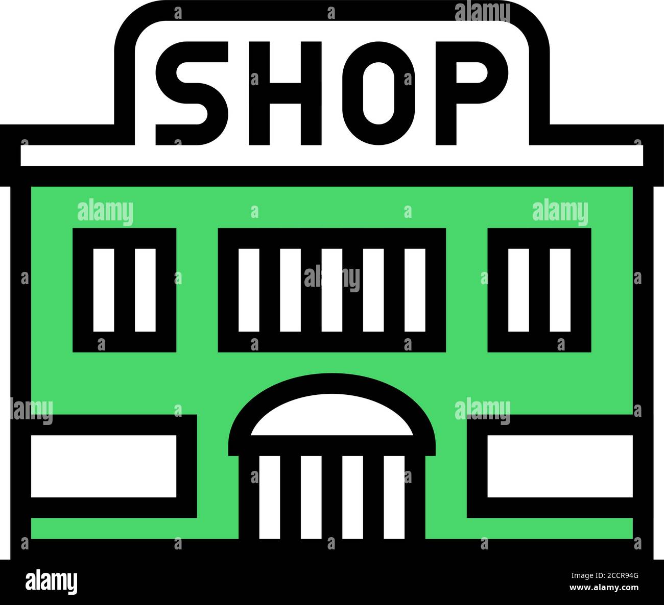 shop store building color icon vector illustration Stock Vector Image ...