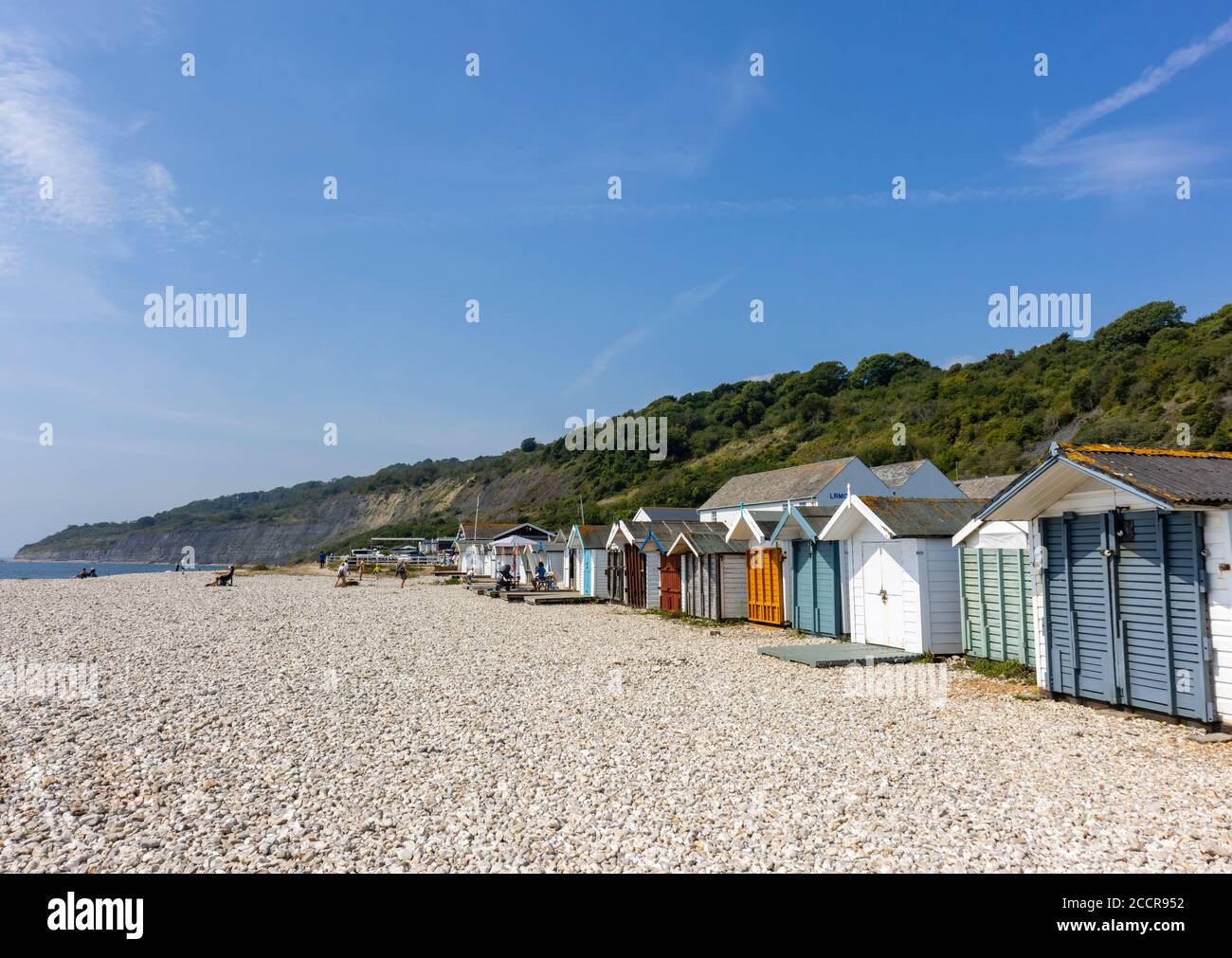 Monmouth Beach and Chipple Bay to the west of Lyme Regis, a popular seaside holiday resort on the Jurassic Coast in Dorset, south-west England Stock Photo