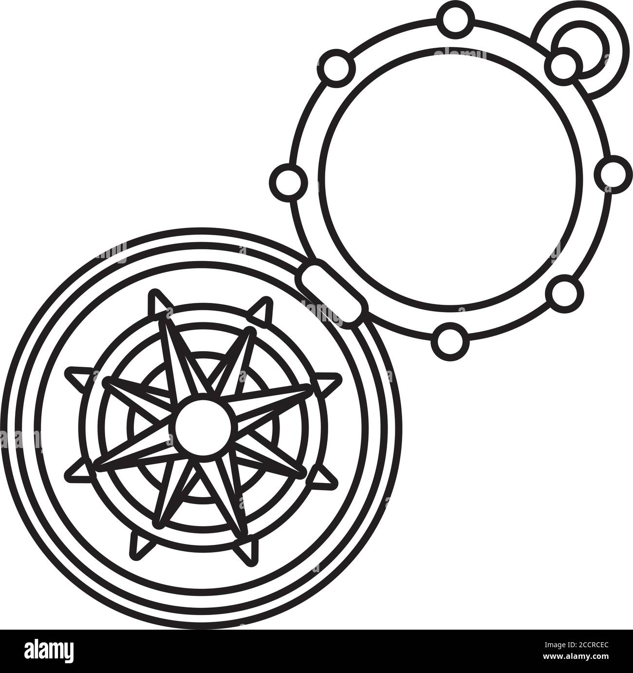 compass guide line style icon vector illustration design Stock Vector ...