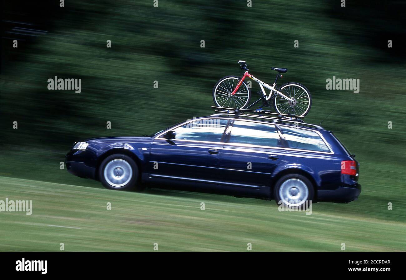 Audi a4 with bicycle on roof hi-res 