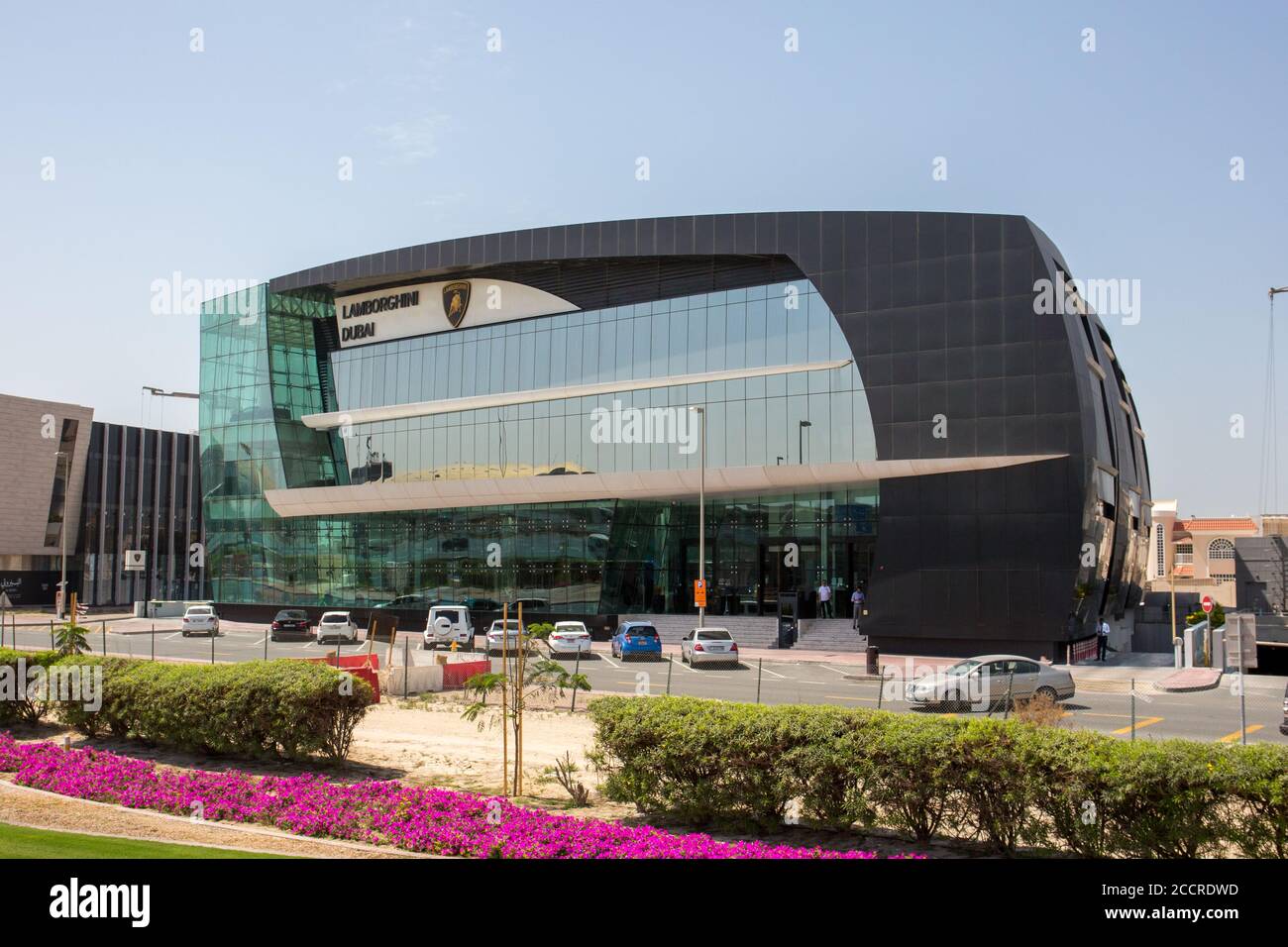 Dubai car showroom Stock Photo Alamy