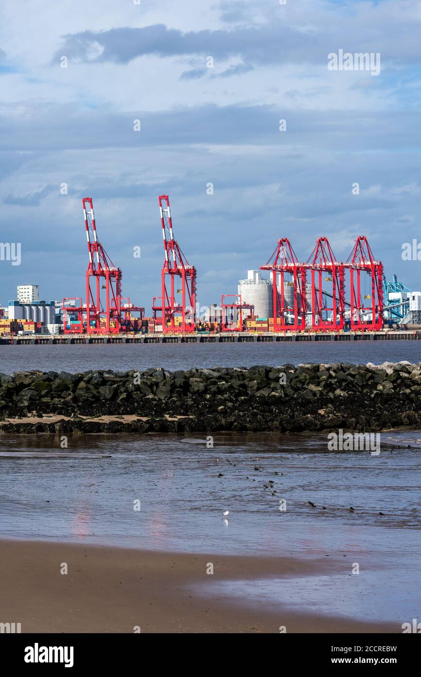 Heavy lifting gear for handling containers at the Port of Liverpool
