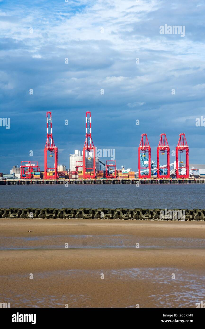 The newly installed lifting gear at the Port of Liverpool container
