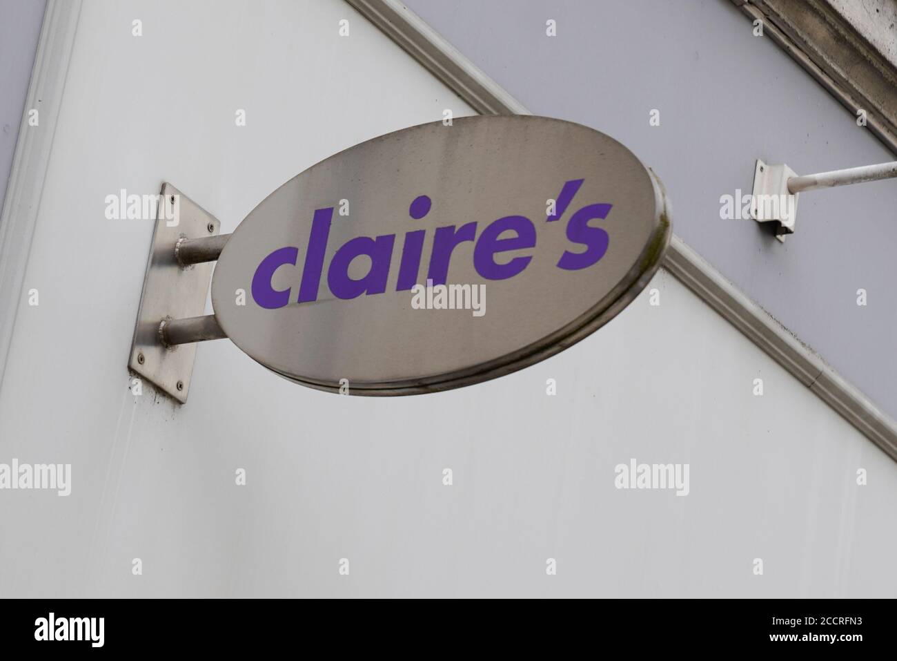Bordeaux , Aquitaine / France - 08 20 2020 : claires text sign and logo of Claire's front of shop retailer of accessories and jewelry girls and women Stock Photo