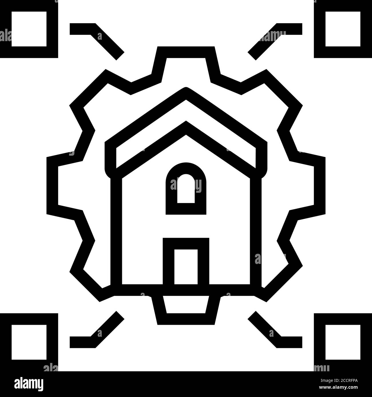 house working mortgage line icon vector illustration Stock Vector Image ...