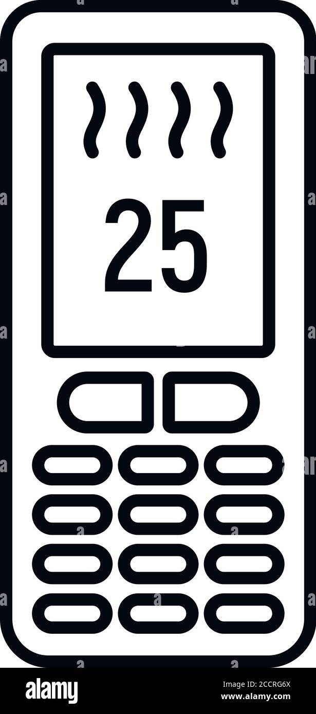Climate remote control icon. Outline climate remote control vector icon ...