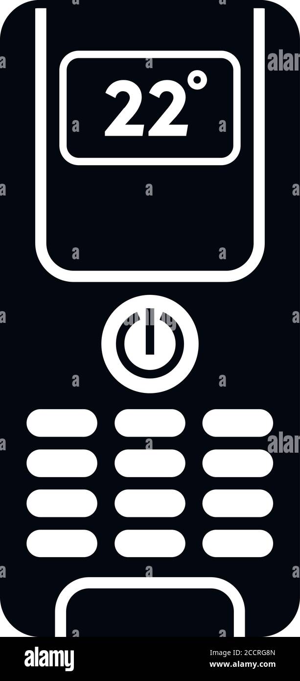 Digital climate remote control icon. Simple illustration of digital ...