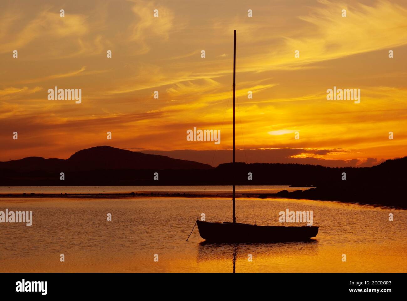 Sunset, Four Mile Bridge, Anglesey Stock Photo Alamy