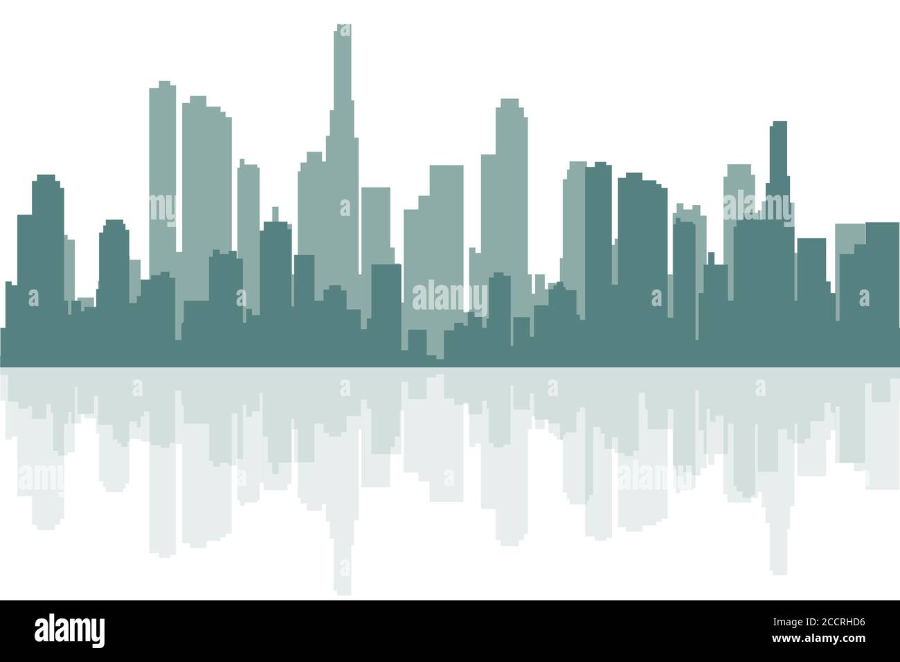 Modern City Skyline - Vector illustration Stock Vector