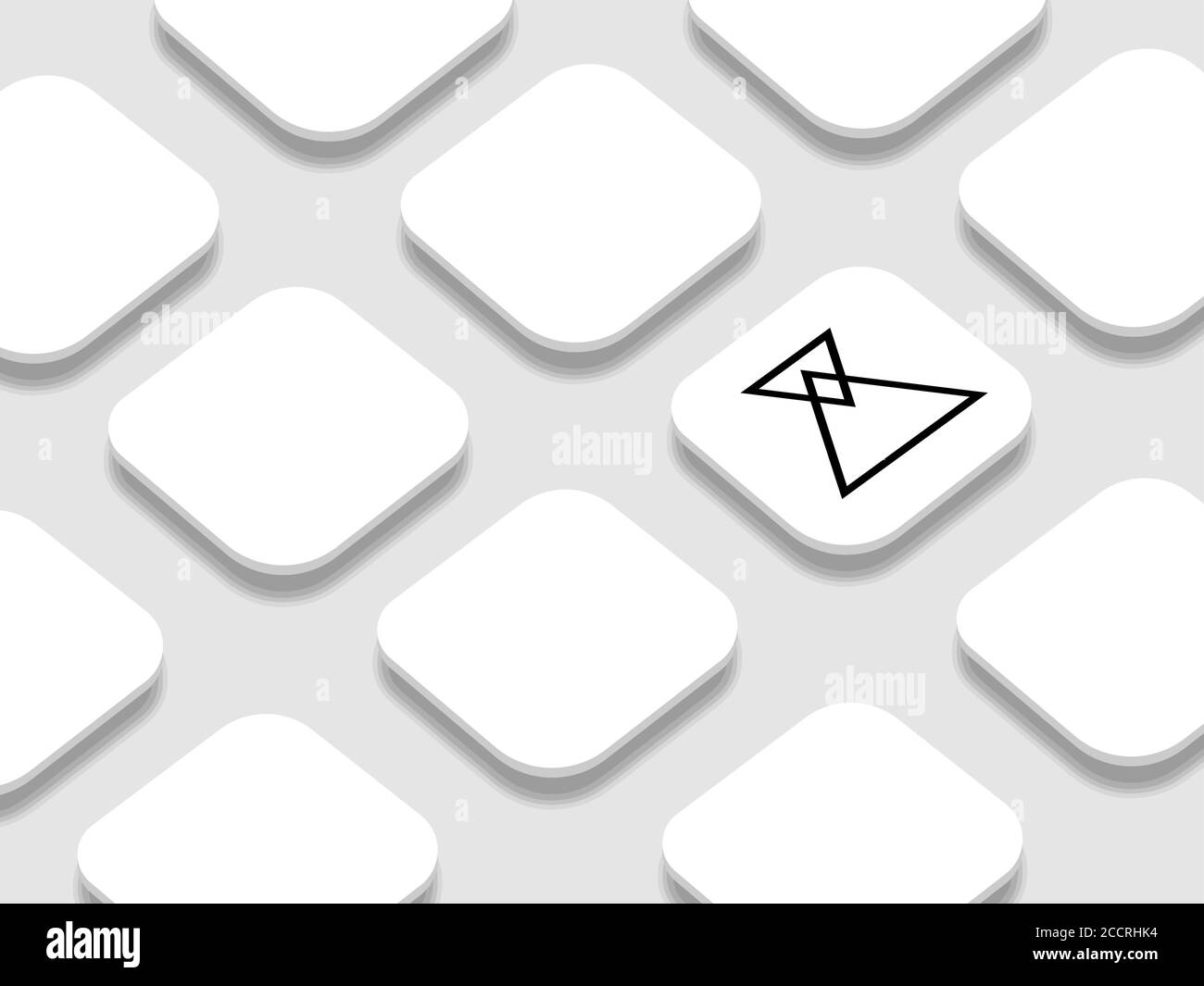 App Icon Mockup Vector Template Presentation Angle Stock Vector