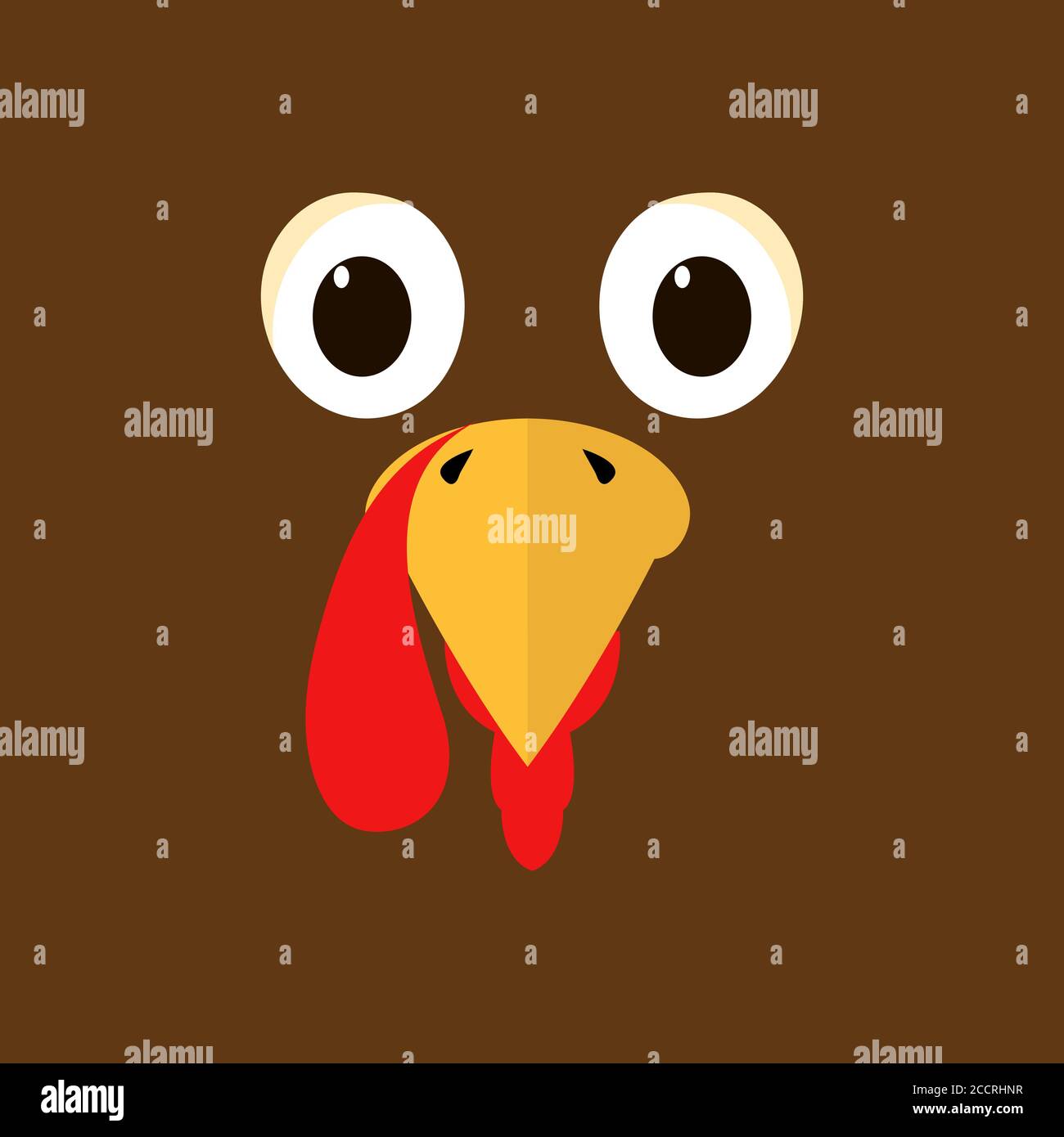 turkey thanksgiving character funny humor colorful animals Stock Vector
