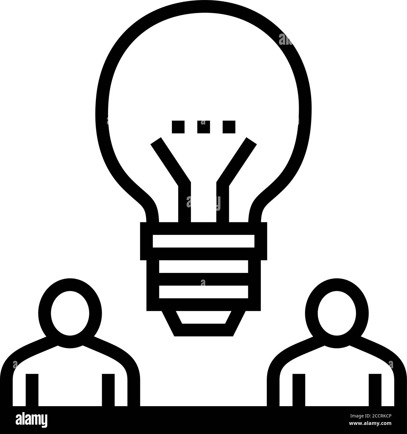 colleagues idea line icon vector illustration Stock Vector Image & Art ...