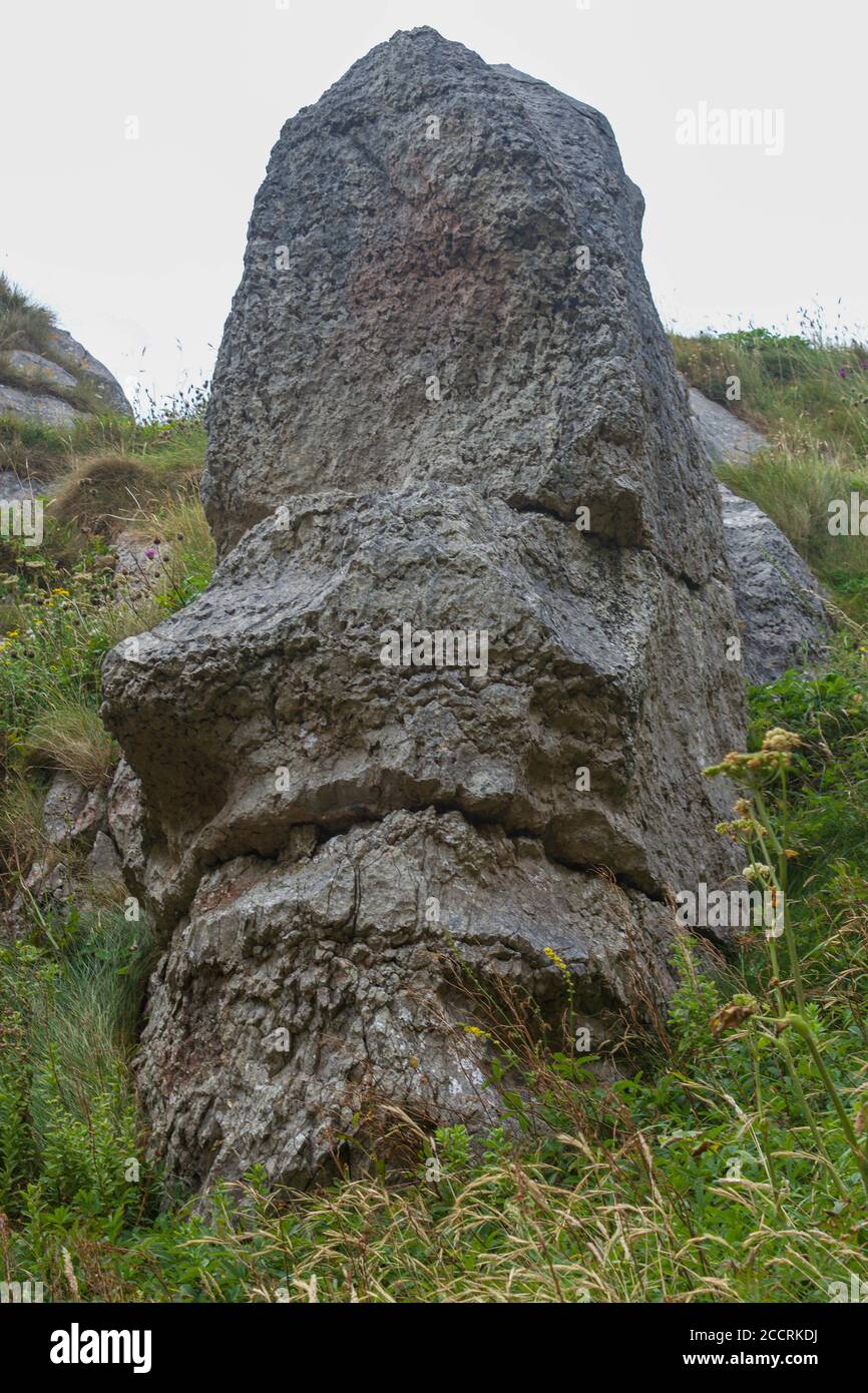 Face Shaped Rock At The Top Of Cliffs Stock Photo Alamy