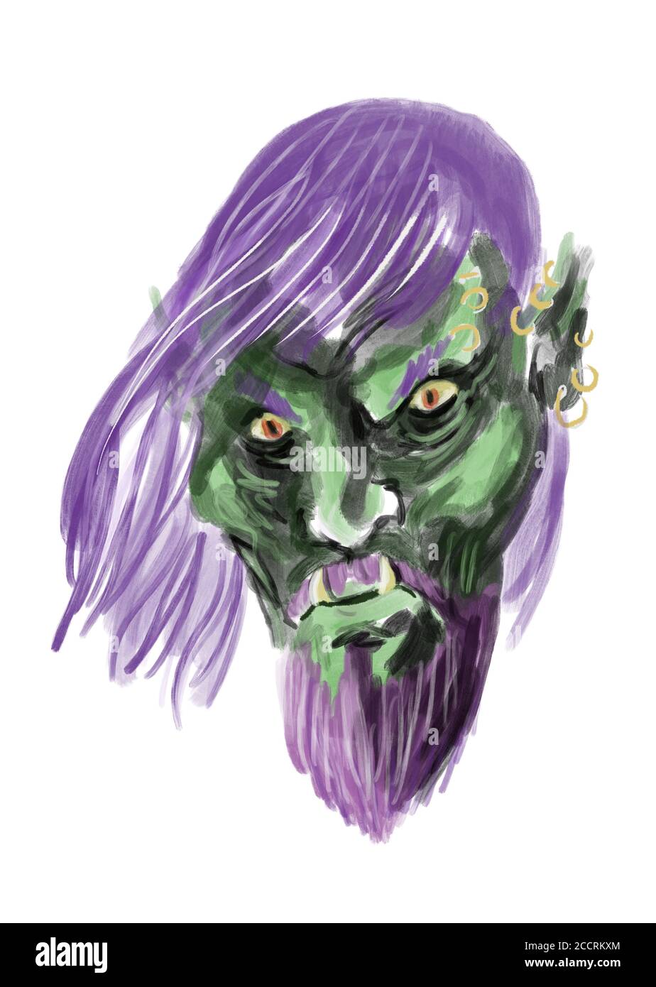 Illustration of a fantasy Orc character Stock Photo