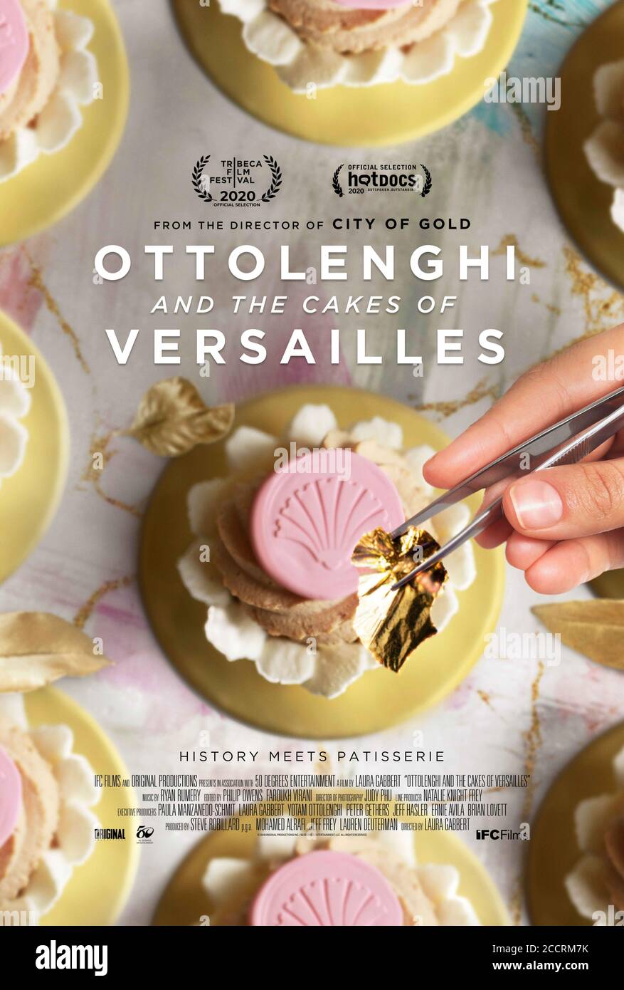 Ottolenghi and the Cakes of Versailles (2020) directed by Laura Gabbert and starring Dominique Ansel, Sam Bompas, Dinara Kasko and Yotam Ottolenghi. Documentary about the elaborate food dishes inspired by the 2018 Visitors to Versailles (1682-1789) art exhibition at the Metropolitan Museum of Art in New York. Stock Photo