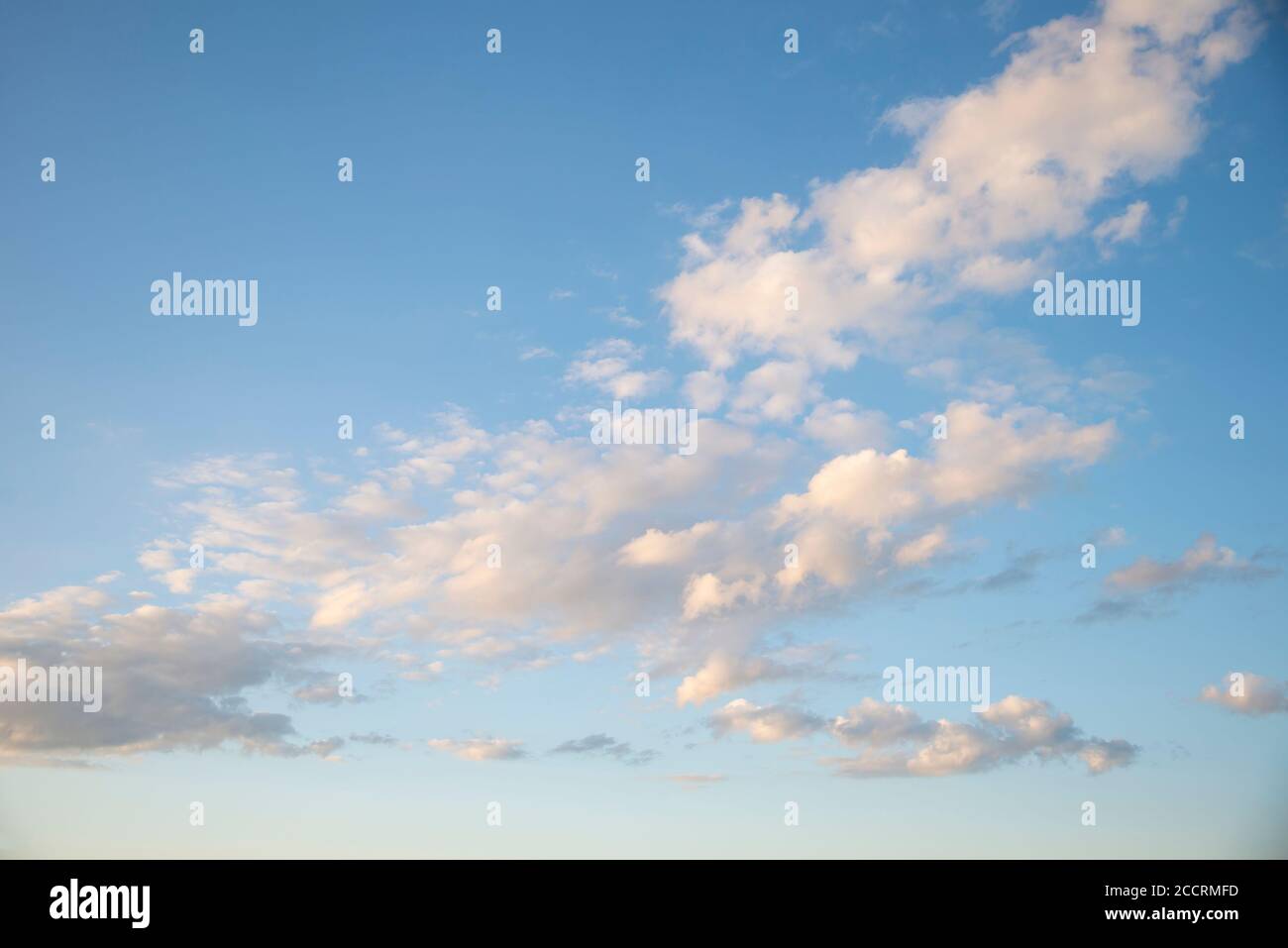 Beautiful Summer sky stratocumulus cloud formations for use as background Stock Photo