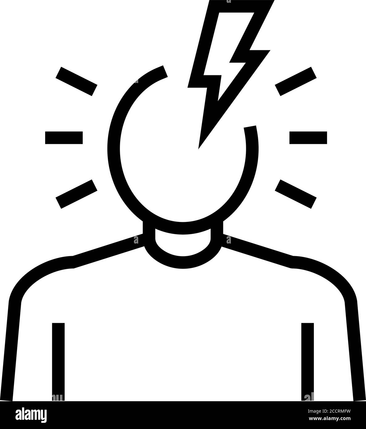 headache disease symptom line icon vector illustration Stock Vector ...