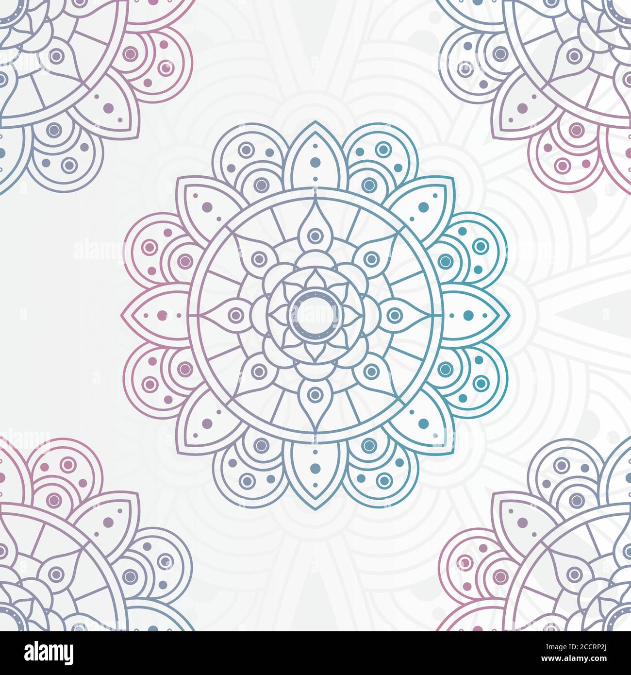 decorative floral mandala with white background vector illustration ...