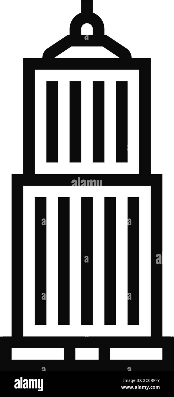 skyscraper business center building line icon vector illustration Stock ...