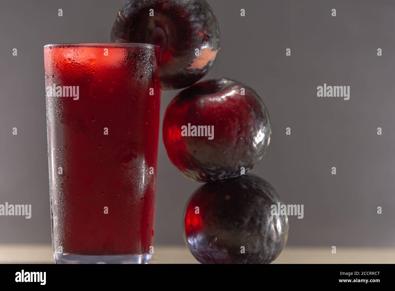 Plum juice and fruits (Prunus Alleghaniensis) is a very wellknown and