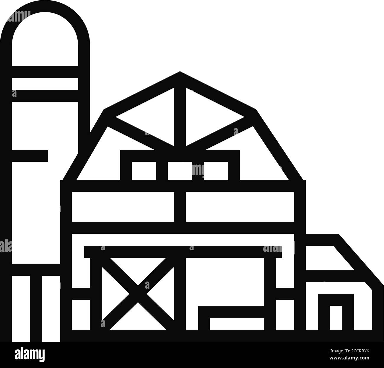 farm building line icon vector illustration Stock Vector Image & Art ...
