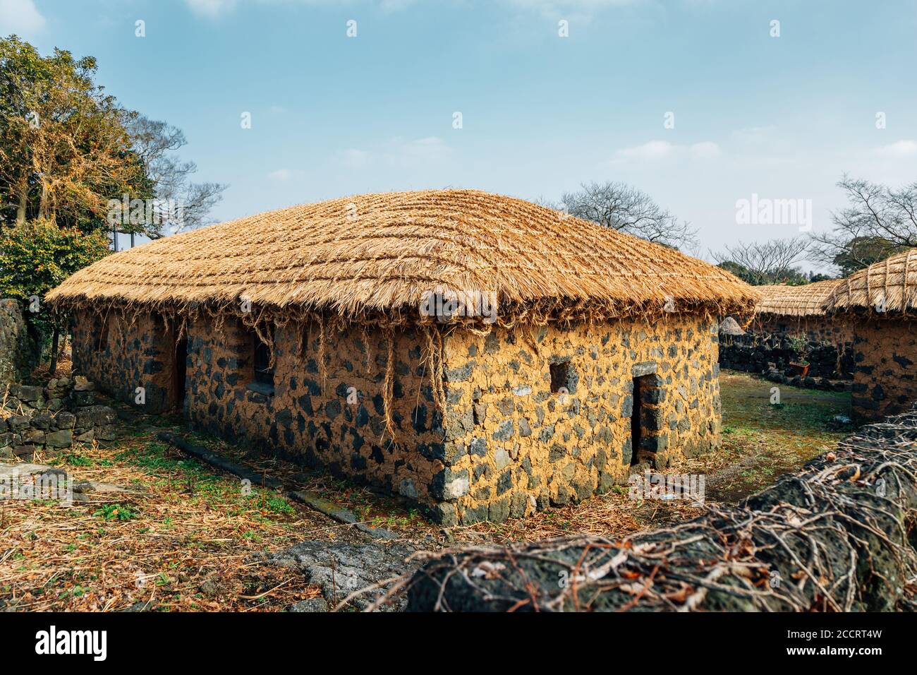 Seongeup Folk Village, Korean traditional house in Jeju Island, Korea