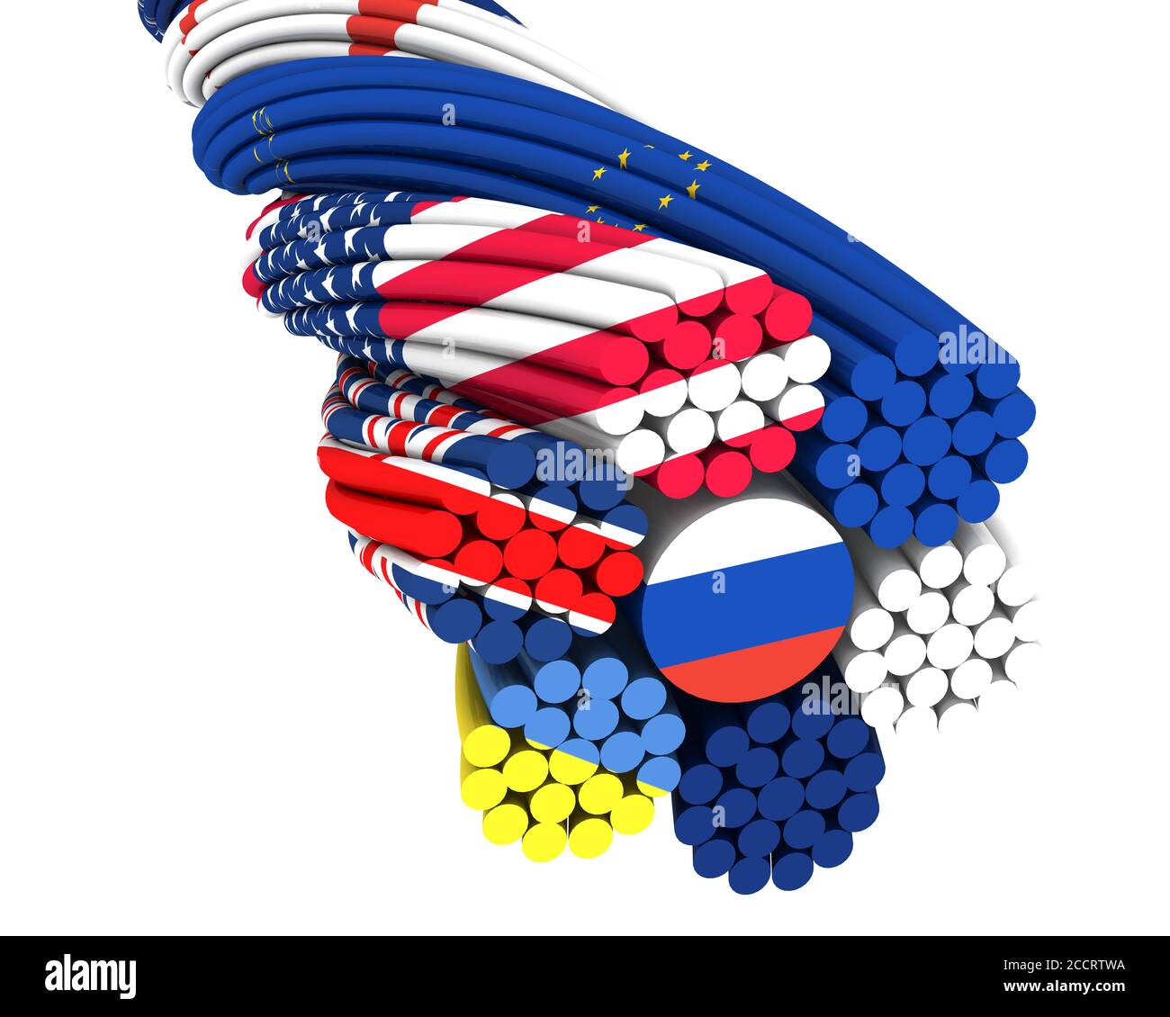 Flags of ukraine and eu Cut Out Stock Images & Pictures - Alamy