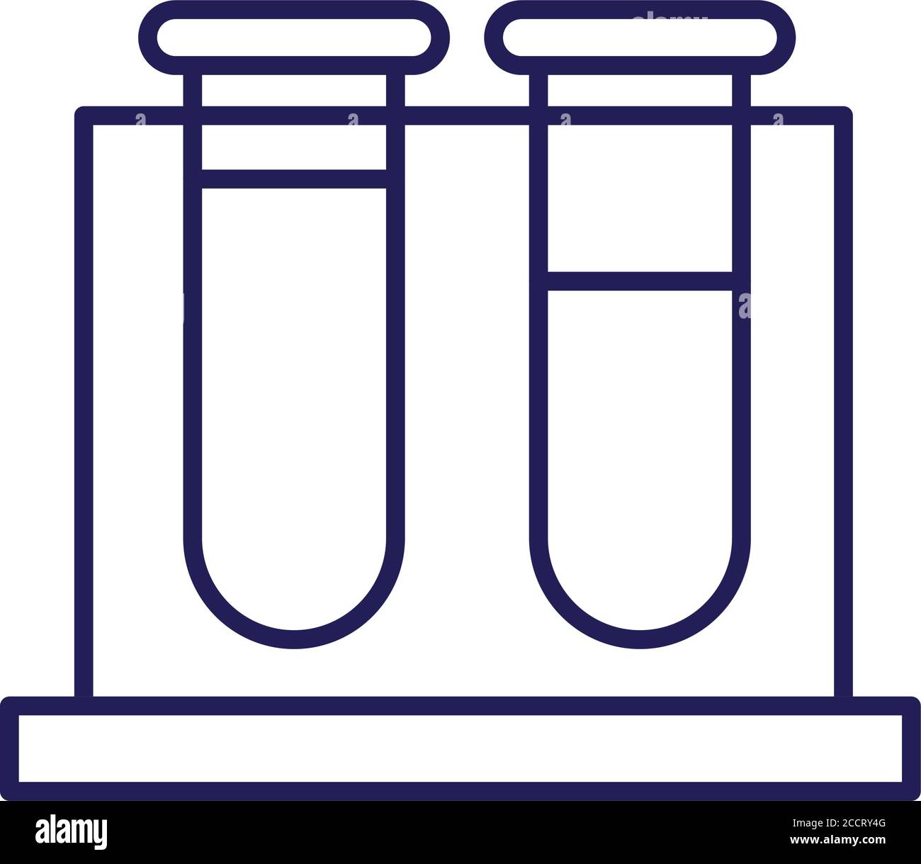 Chemical test tubes isolated line icon hi-res stock photography and ...