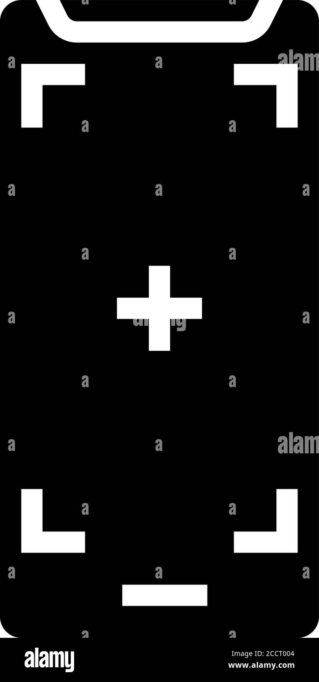 mobile phone photo camera glyph icon vector illustration Stock Vector ...