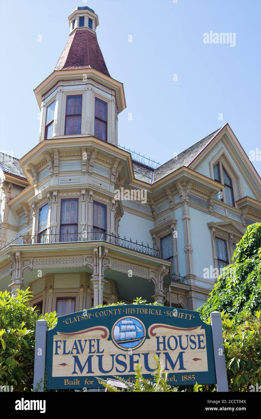 The Flavel House Museum in Astoria, Oregon Stock Photo Alamy