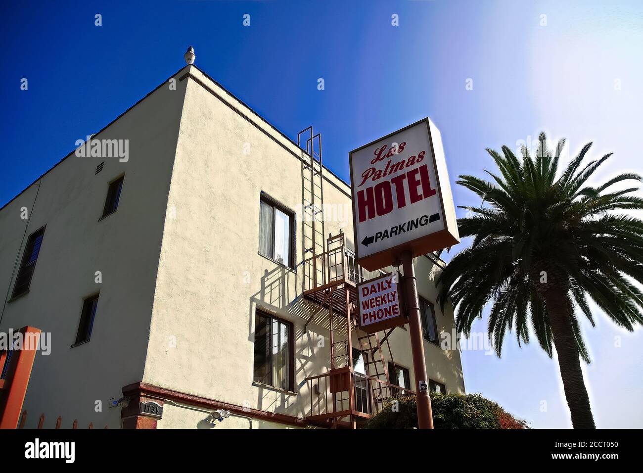 The Las Palmas Hotel.Las Palmas Hotel was one of the filming locations for the movie 'Pretty Woman' (1990) Stock Photo