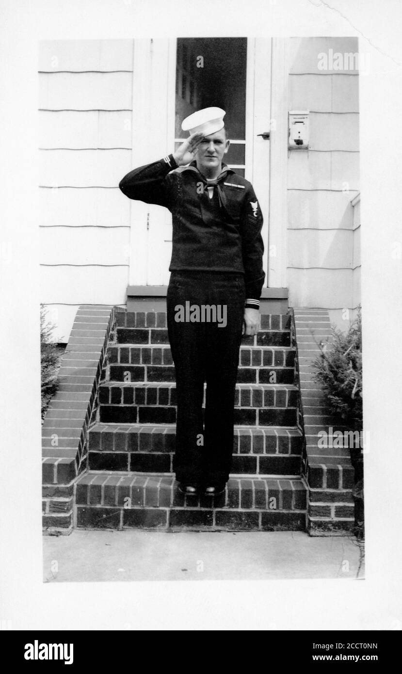 Young Enlisted Sailor, World War 2 Era, USA Stock Photo - Alamy