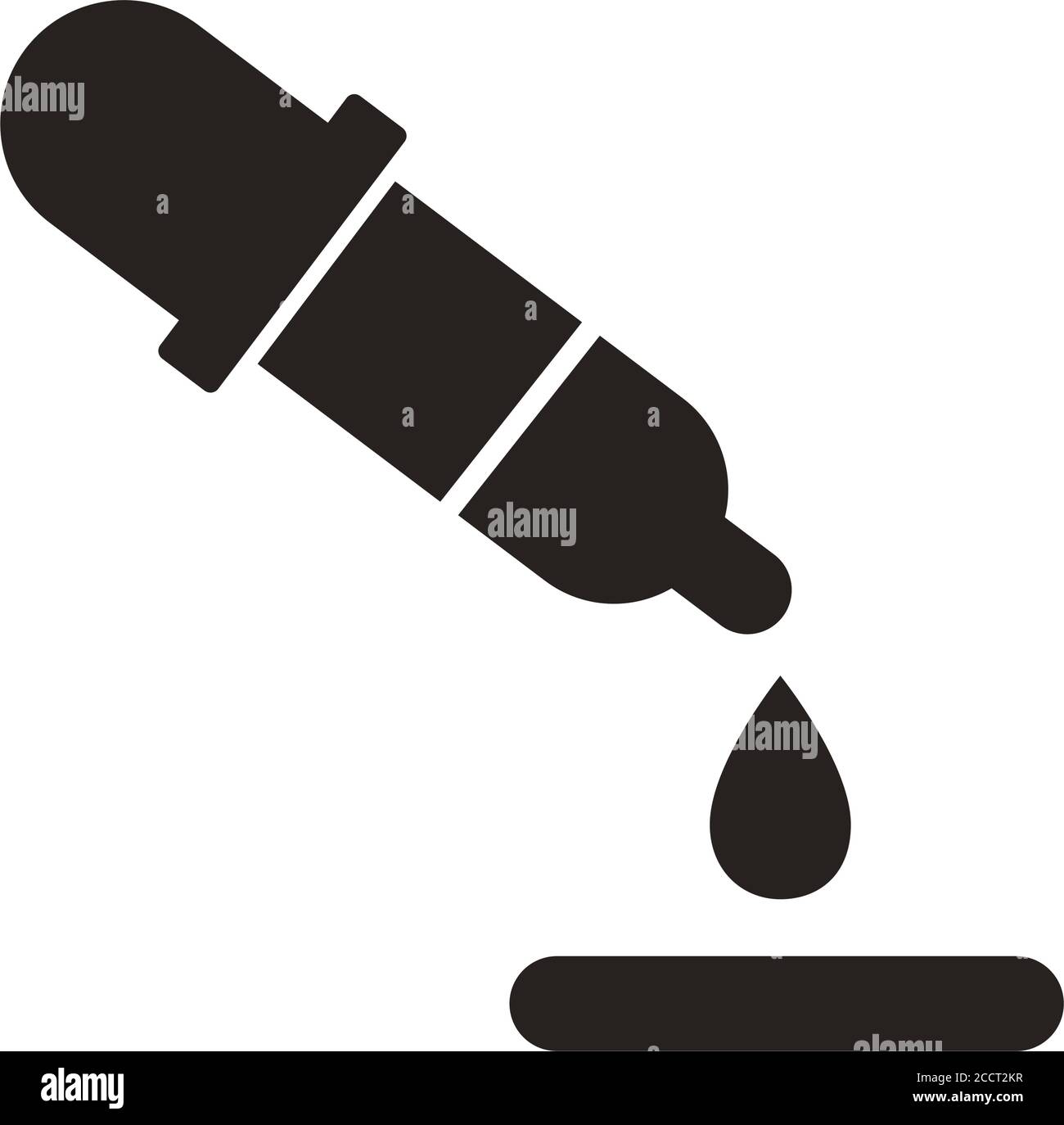 medicine drug dropper silhouette style vector illustration design Stock ...