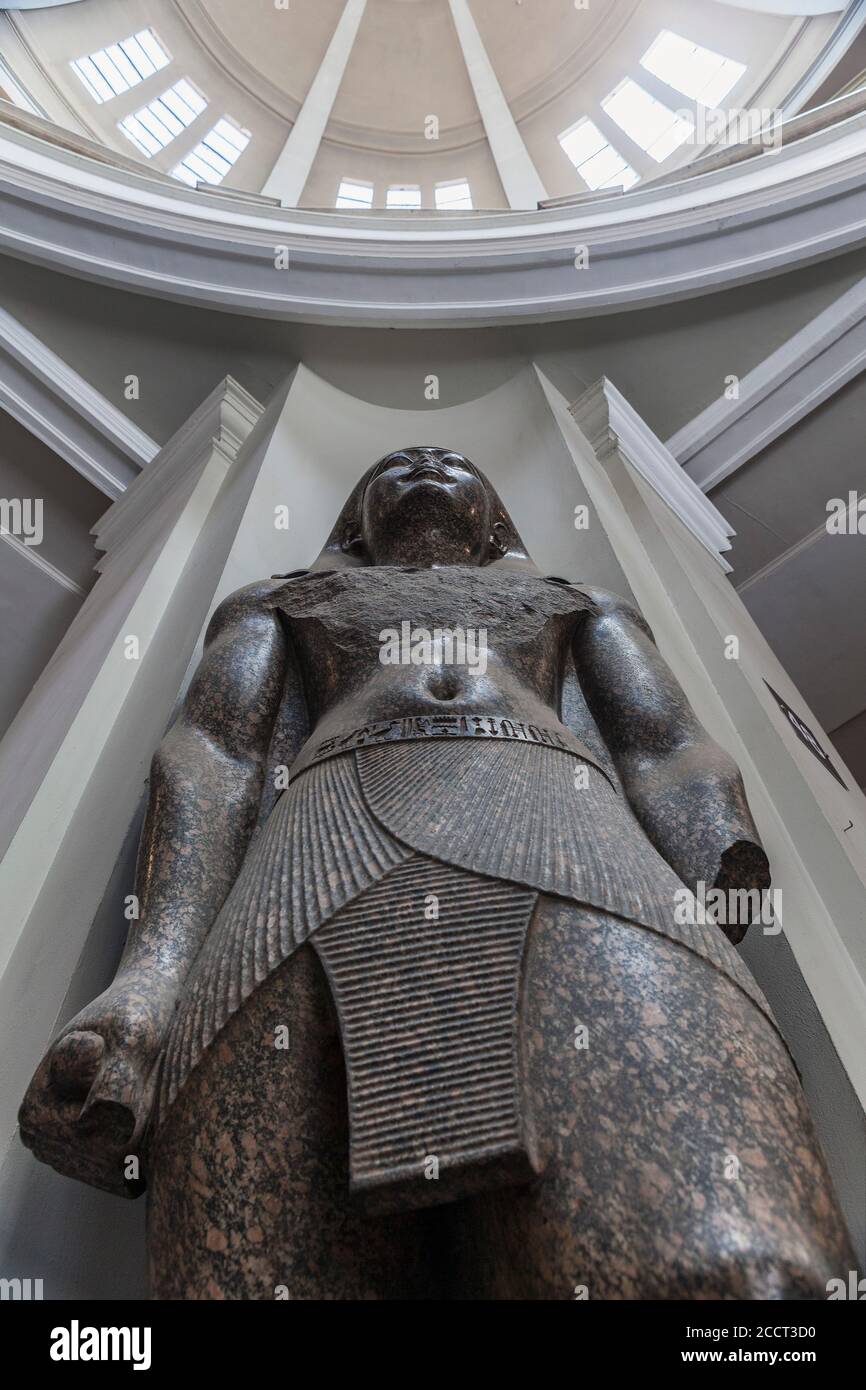 Amenhotep III statue, Museum of Egyptian Antiquities, Cairo Stock Photo