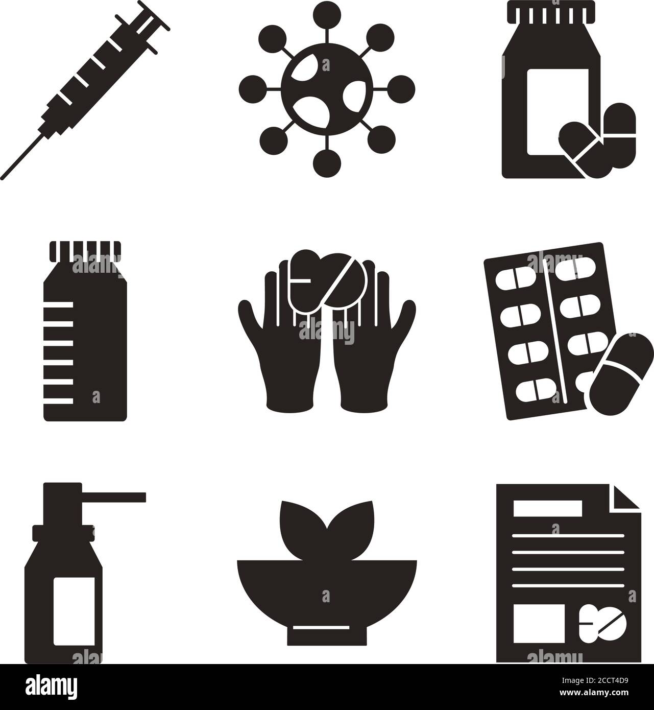 bundle of nine medical set icons vector illustration design Stock ...