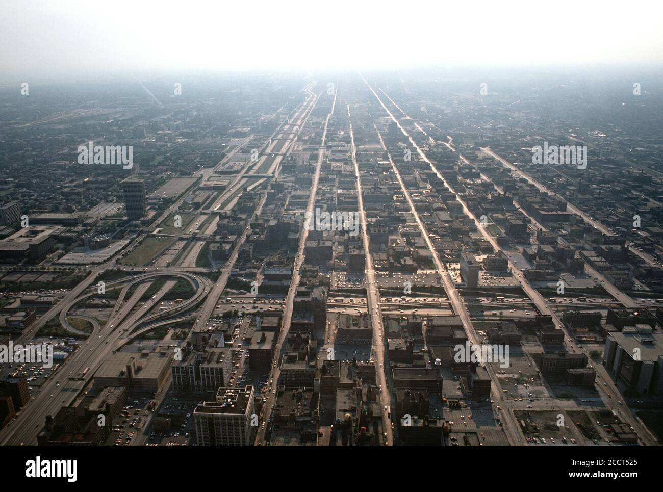View from Chase Tower, Chicago, Illinois, USA, 1970s Stock Photo