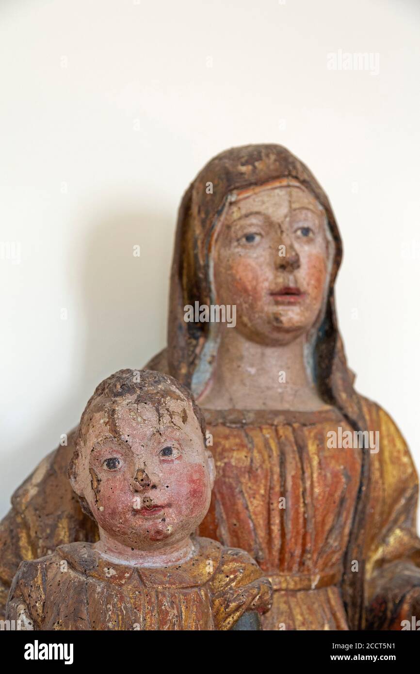 madonna with baby, Bishop´s Palace, Euphrasian Basilica, UNESCO world heritage, Porec, Istria, Croatia Stock Photo