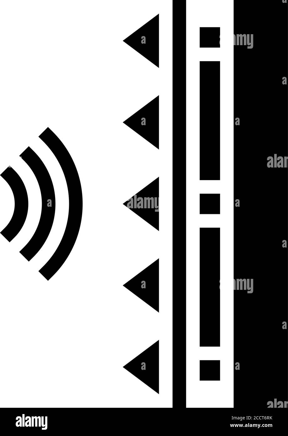 soundproof layer glyph icon vector illustration Stock Vector Image ...