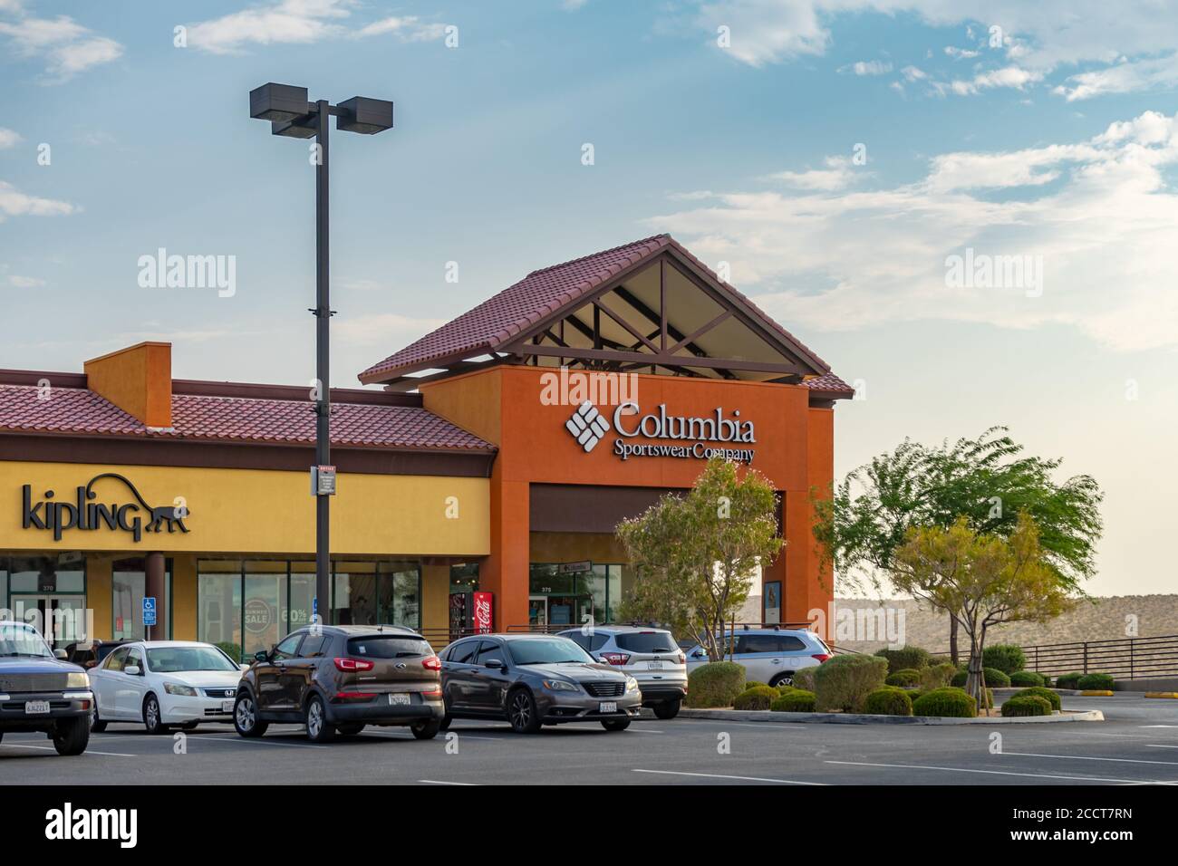 Barstow, CA / USA – August 22, 2020: Columbia Sportswear Company at The Outlets at Barstow located adjacent to Interstate 15 in Barstow, California. Stock Photo