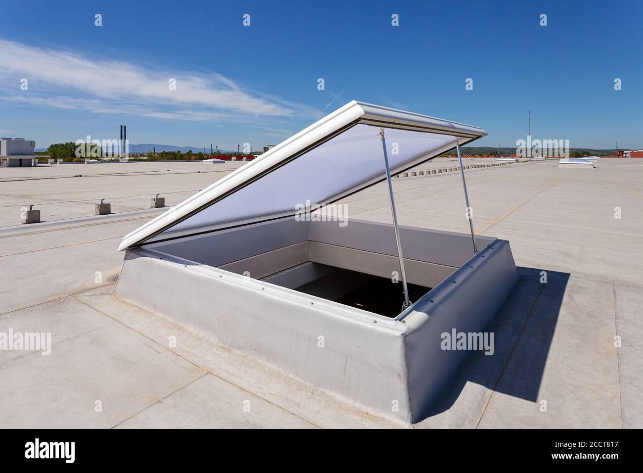 open roof window on the industrial hall Stock Photo Alamy
