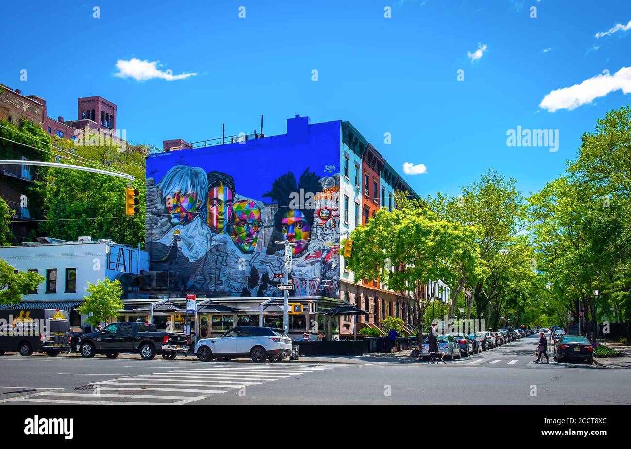 New York City, USA, May 2019, urban scene by the Empire Diner in the Chelsea neighbourhood of Manhattan Stock Photo