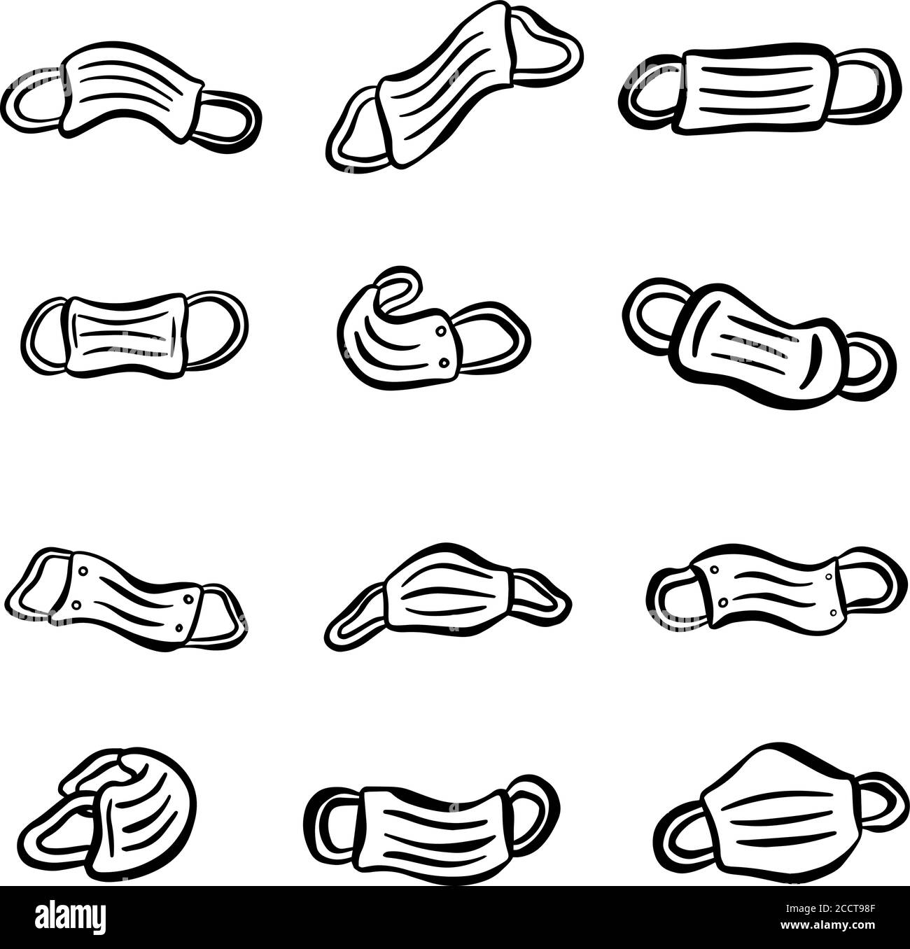 A Collection of Cartoon Protective Face Mask Logo Designs Stock Vector Image & Art Alamy