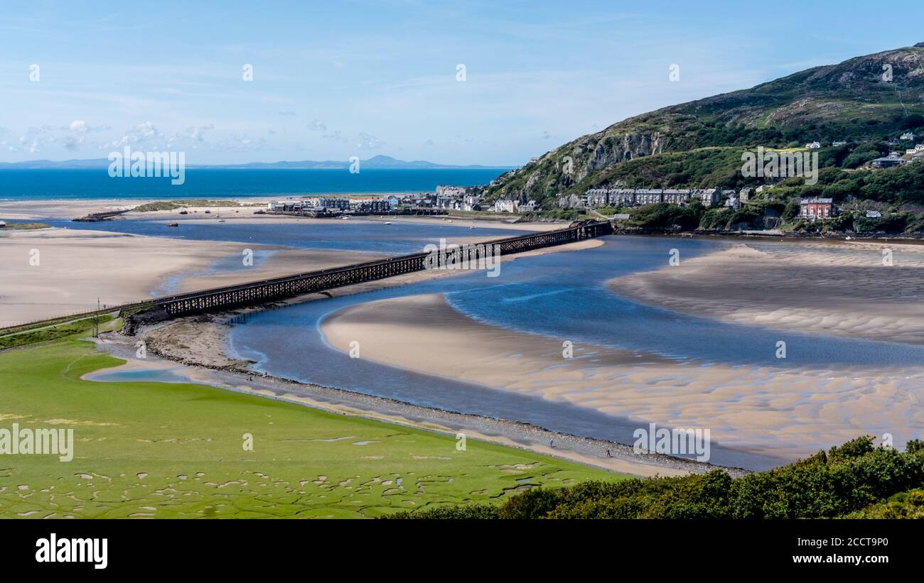 Seascape of Barmouth, Wales. Stock Photo