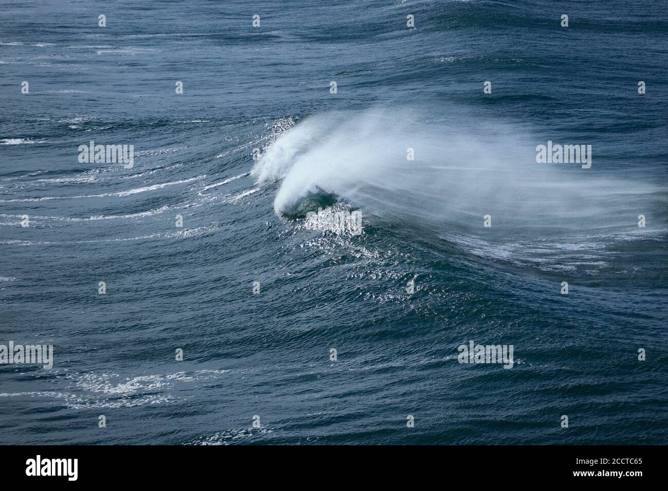 Big ocean waves perfect for surfing Stock Photo